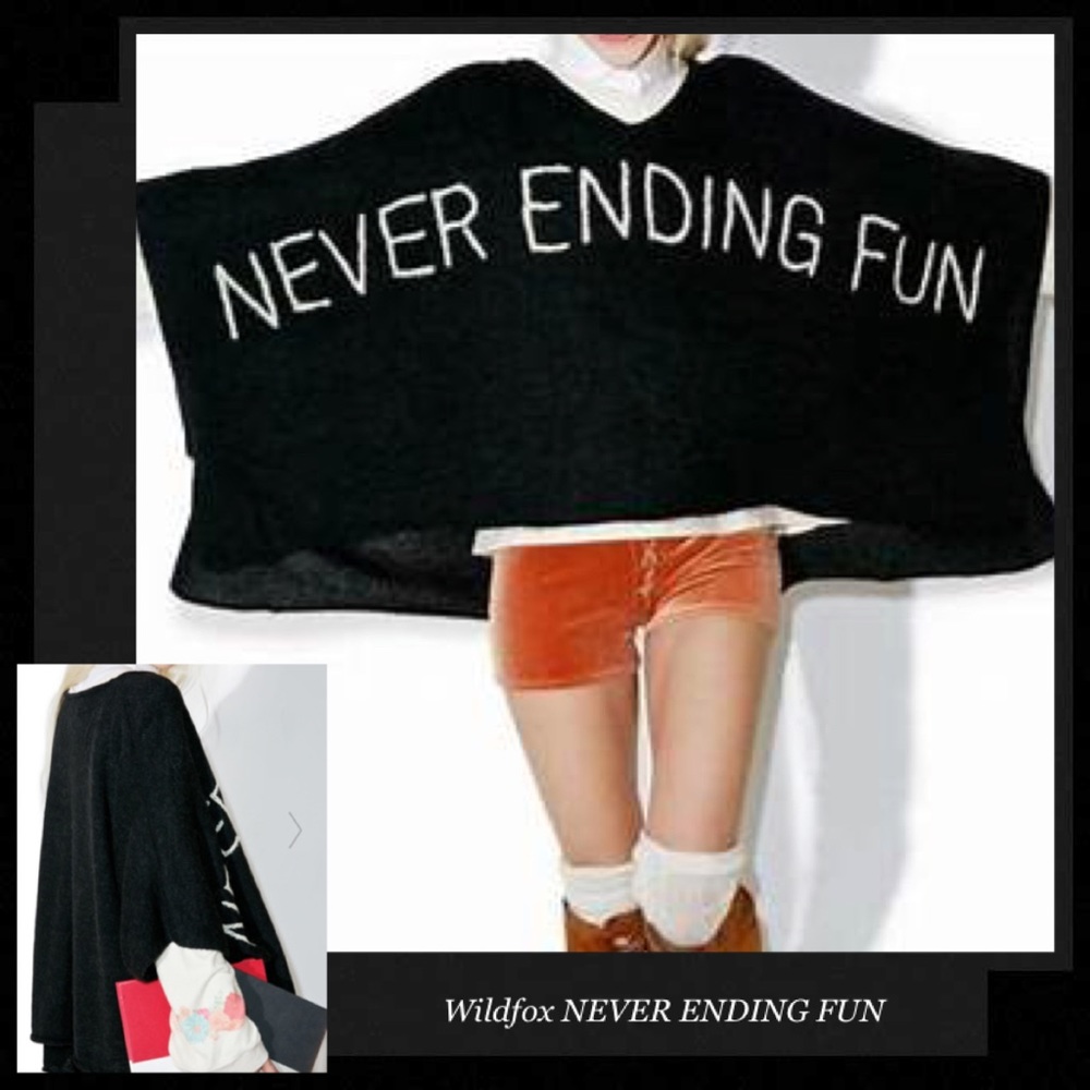 WILDFOX COUTURE 'Never Ending Fun' Knit Poncho